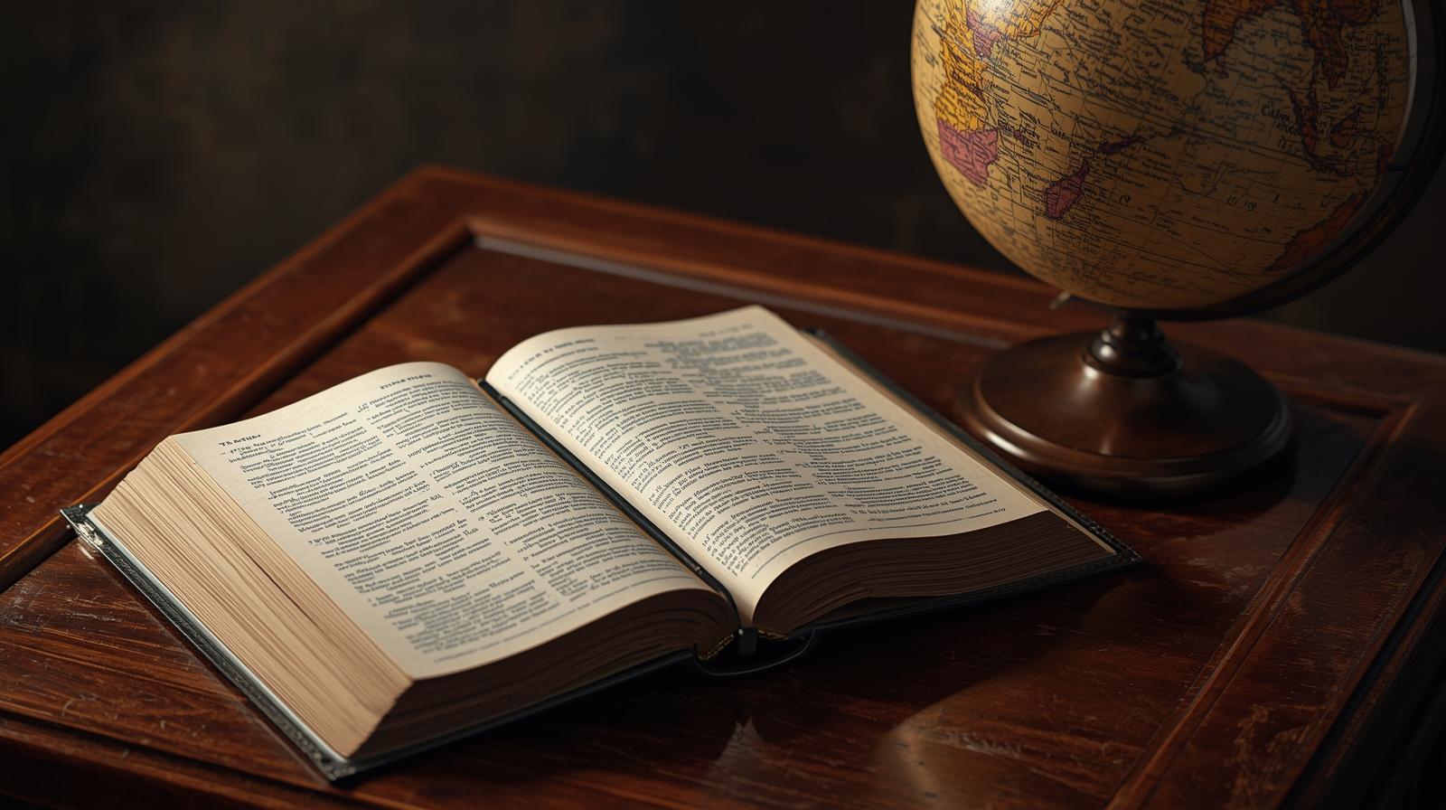 Bible and globe
